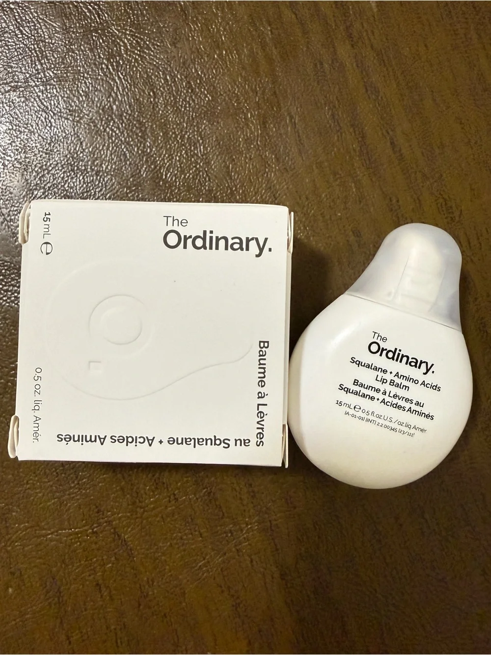 The Ordinary Squalane + Amino Acids Lip Balm 0.5fl.oz./15ml Full Size